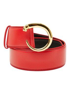Cartier Panthère s Red Gold Leather Belt